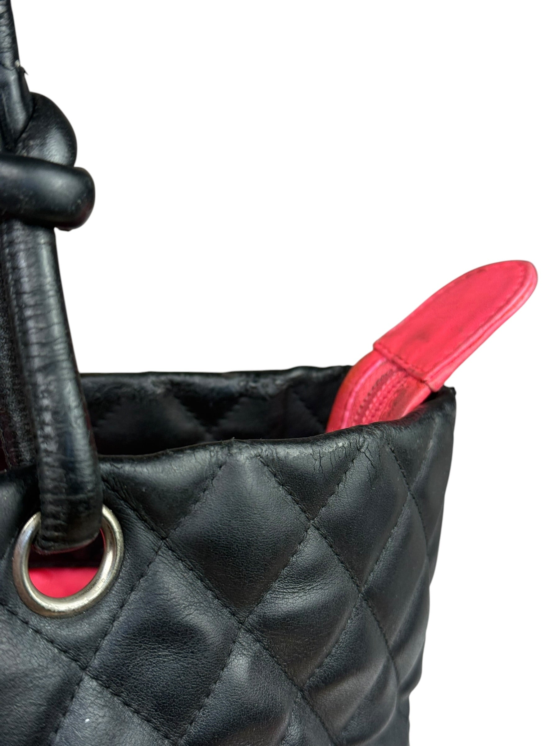 Chanel Black Quilted Leather Ligne Cambon Tote Bag 2004