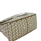 Fendi Vintage Beige Canvas Rubber FF Print Mamma Baguette