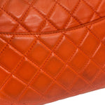 Chanel Orange Quilted Lambskin Flap Bag 2008
