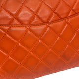 Chanel Orange Quilted Lambskin Flap Bag 2008