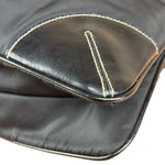 Prada Black Tessuto Nylon Leather Trim Shoulder Bag