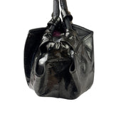 Loewe Black Patent Leather Anagram Glitter Nappa Aire Handbag