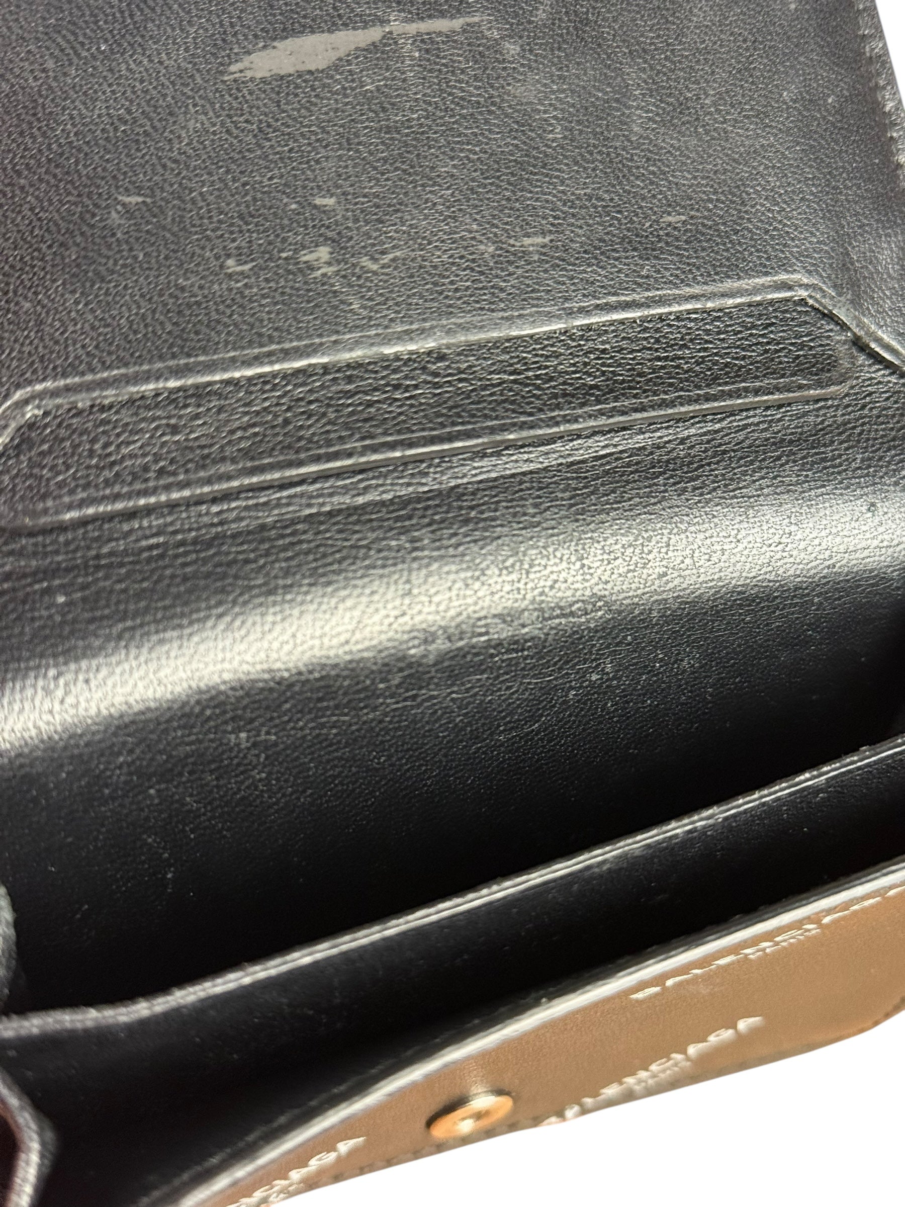 Balenciaga All Over Logo Compact Wallet