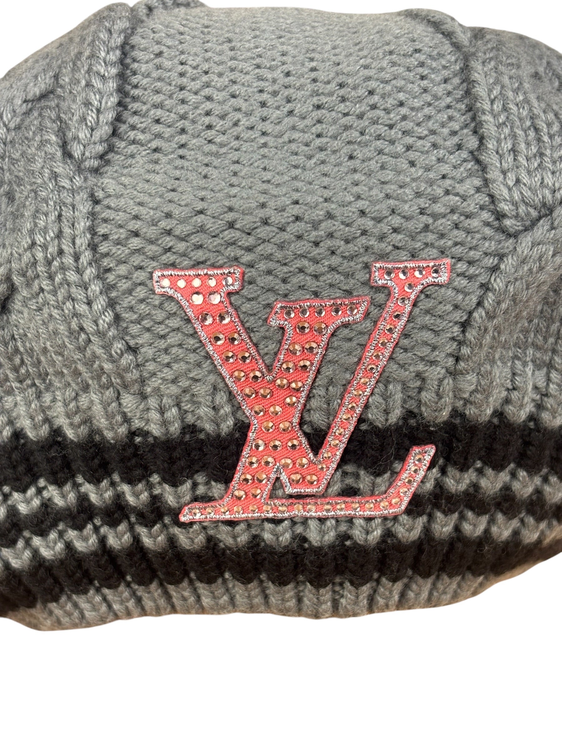 Louis Vuitton Grey Wool Knit Beret