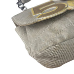 Chanel Woven Leather Trim Camellia No.5 Small Flap Bag 2005