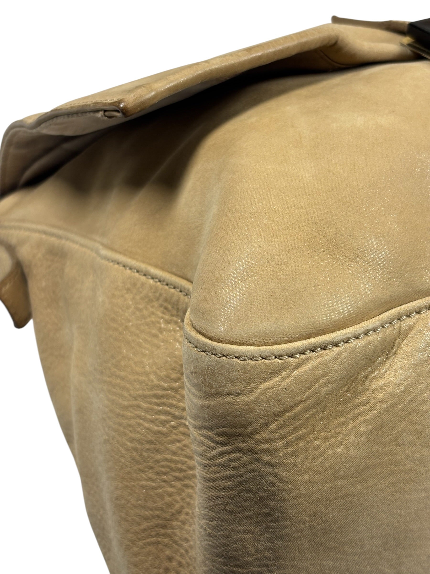 Fendi Beige Leather Mamma Baguette
