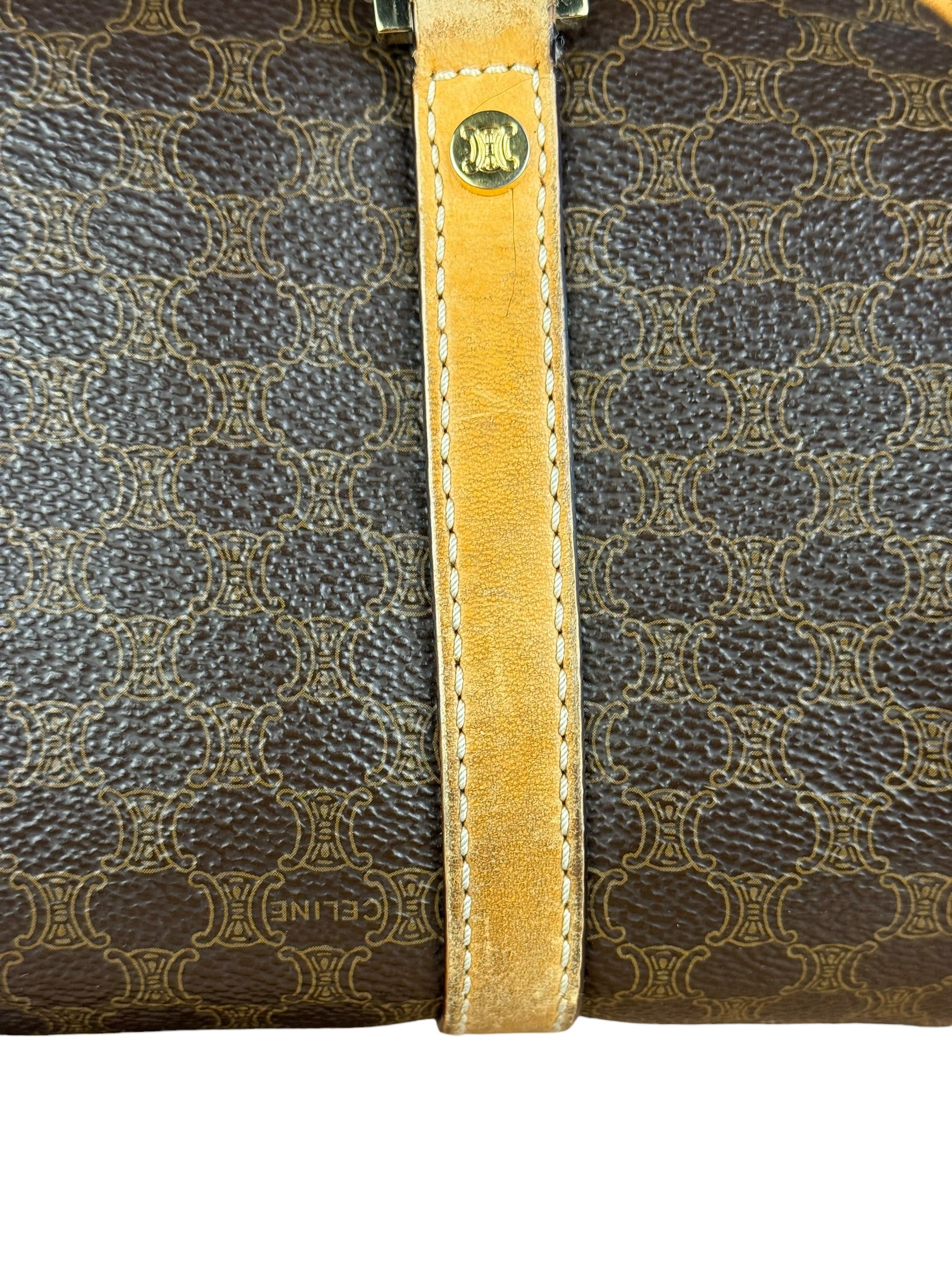 Celine Vintage Macadam Bowler Bag (Exposed Piping)