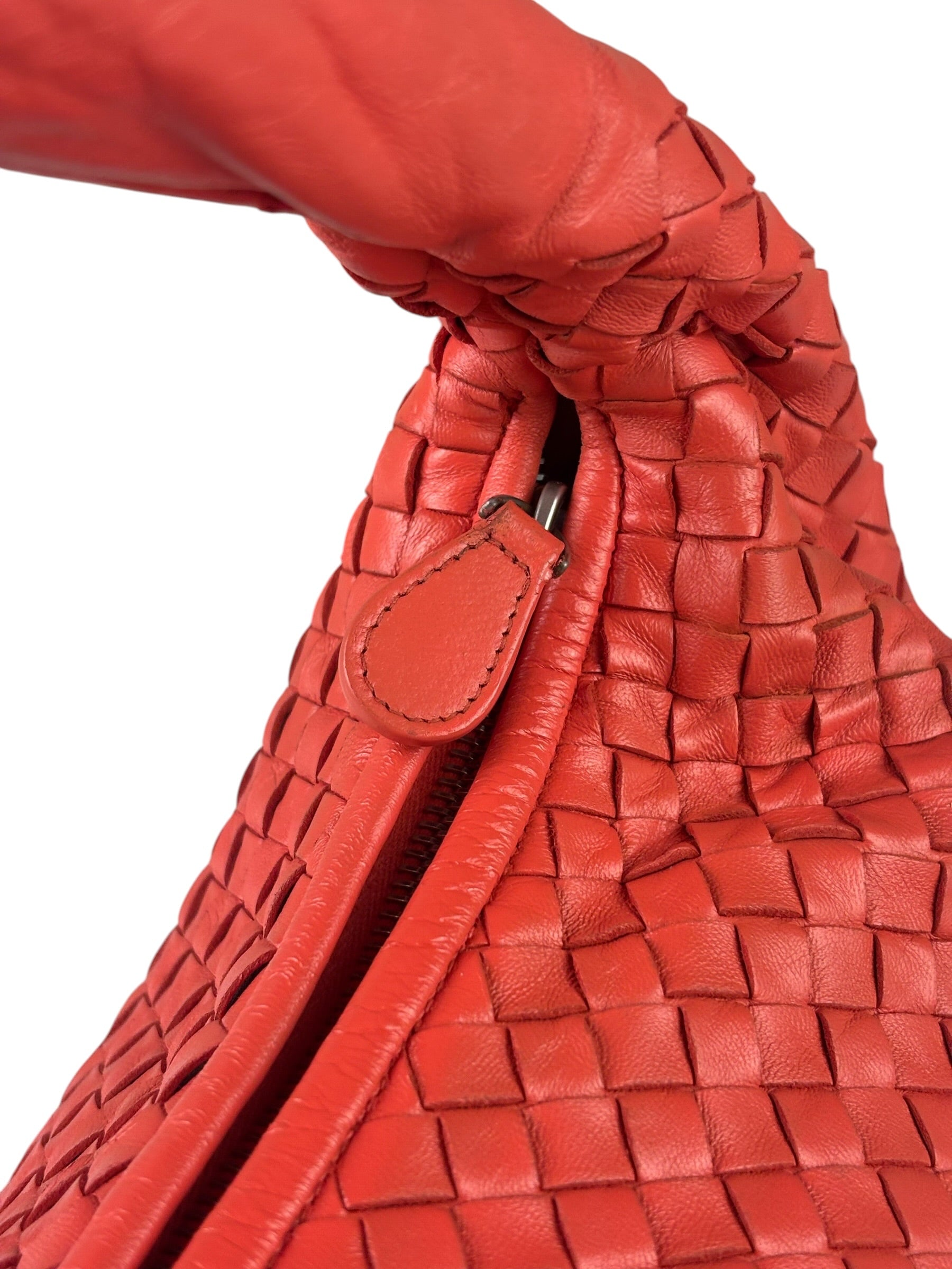 Bottega Veneta Orange Intrecciato Hobo Bag