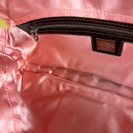 Fendi Canvas Baguette Dark Brown Beaded