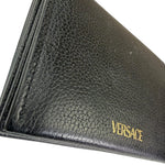 Versace Black Calfskin La Medusa Flap Card Holder