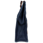 Hermes Vintage Large Navy Canvas Tote