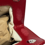 Chanel Red Caviar Quilted Frame Clutch 2012