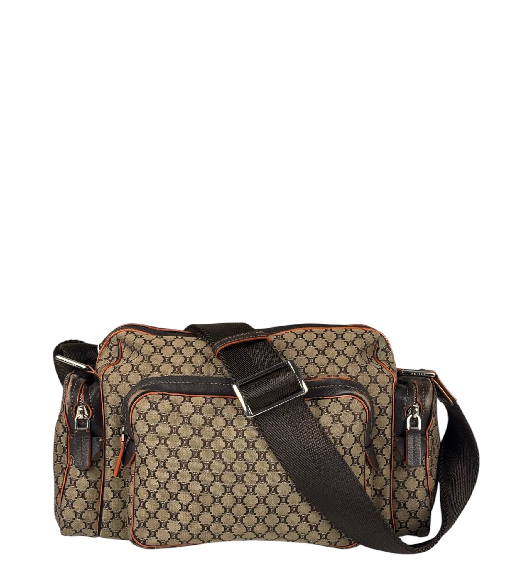 Celine Vintage Canvas Macadam Messenger Bag