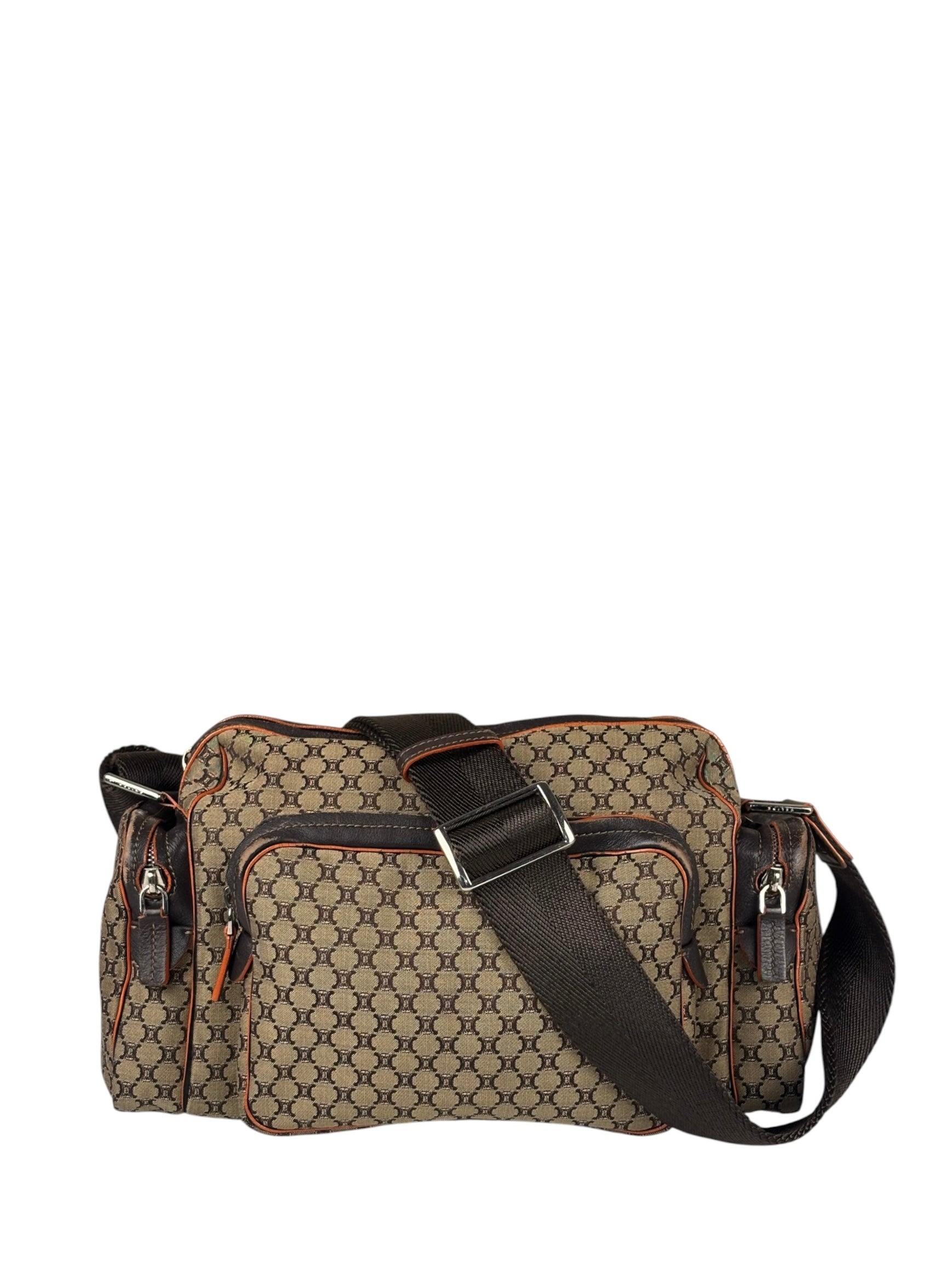 Celine Vintage Canvas Macadam Messenger Bag