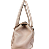 Fendi Light Pink Metallic Vintage Selleria Stitch Lina Handbag