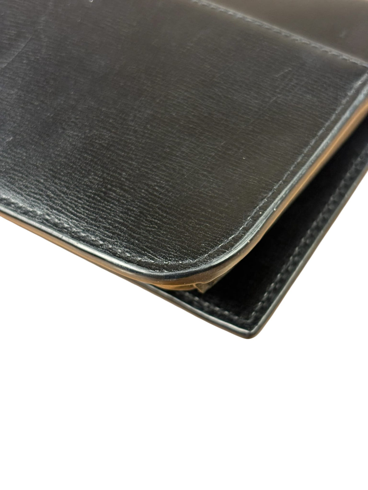 YSL Black Leather Cassandre Shoulder Bag
