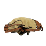 Loewe Brown/Beige Suede/Leather Trim Horseshoe Shoulder Bag