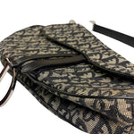 Christian Dior Black Trotter Medium Saddle Shoulder Bag