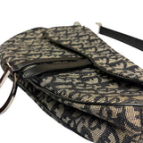 Christian Dior Black Trotter Medium Saddle Shoulder Bag