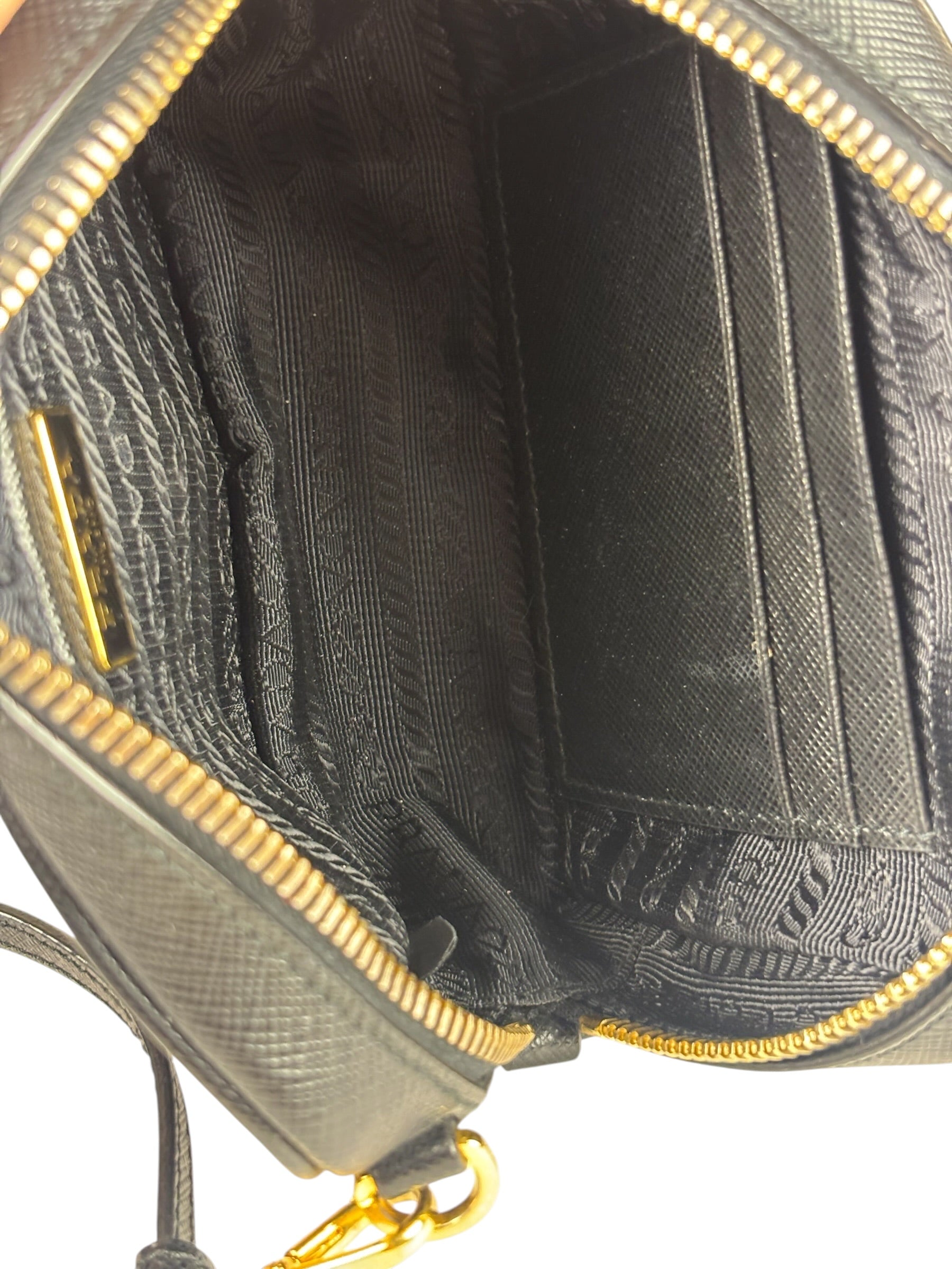 Prada Black Saffiano Leather Mini Camera Bag