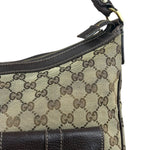 Gucci Vintage Brown Canvas GG Shoulder Bag