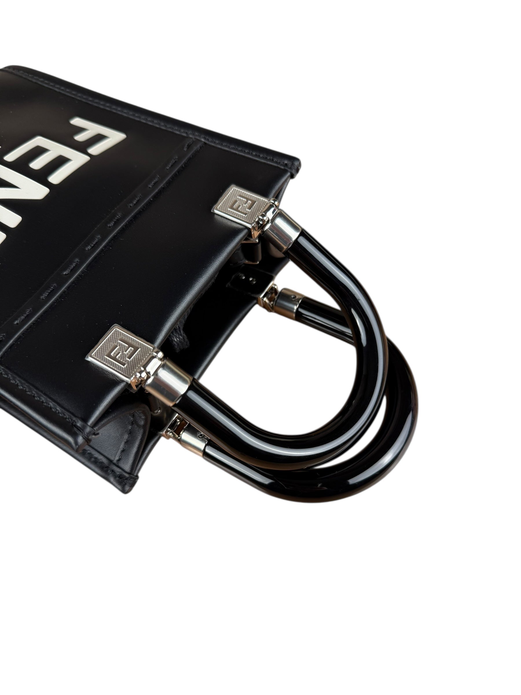 Fendi Black Mini Sunshine Shopper Tote