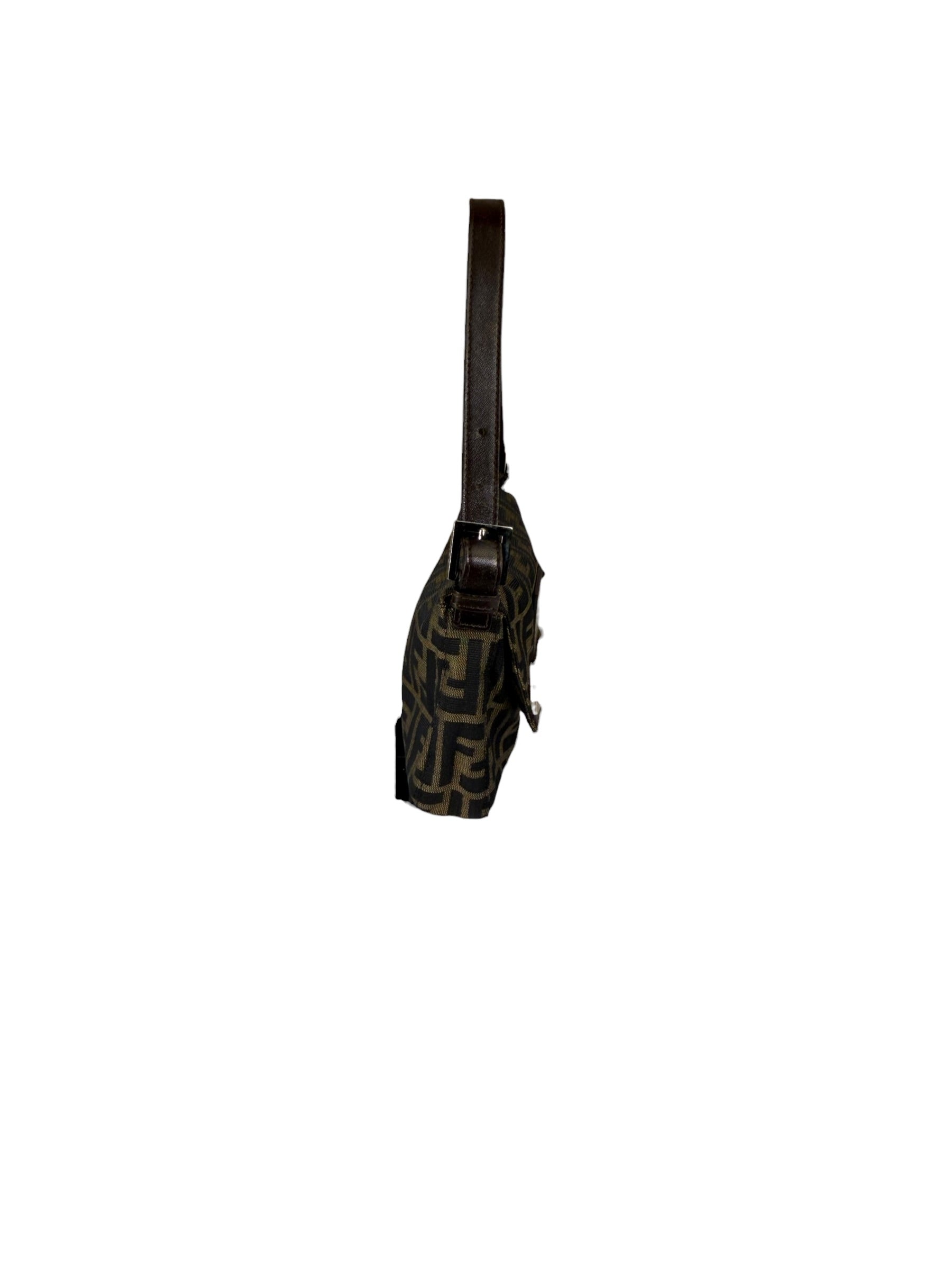 Fendi Beige/Brown Zucca Baguette