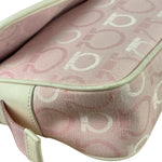 Ferragamo Pink Canvas Gancini Shoulder Bag