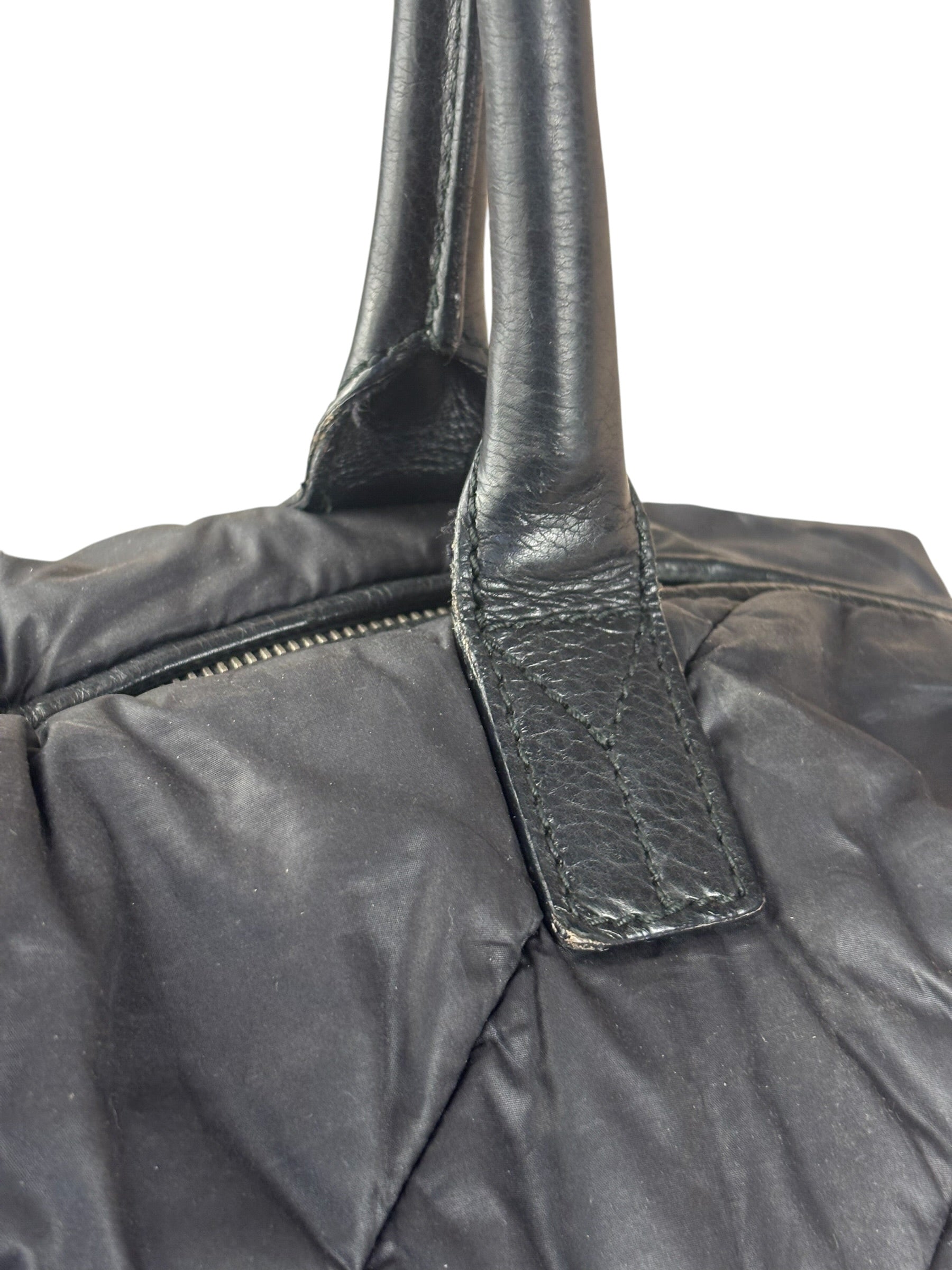 YSL Vintage Black Nylon Top Handle Bag
