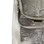 Jasonwu Grey Leather Lamb Fur Flap Tote