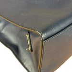 Prada Navy Blue Saffiano Leather Vertical Tote Bag