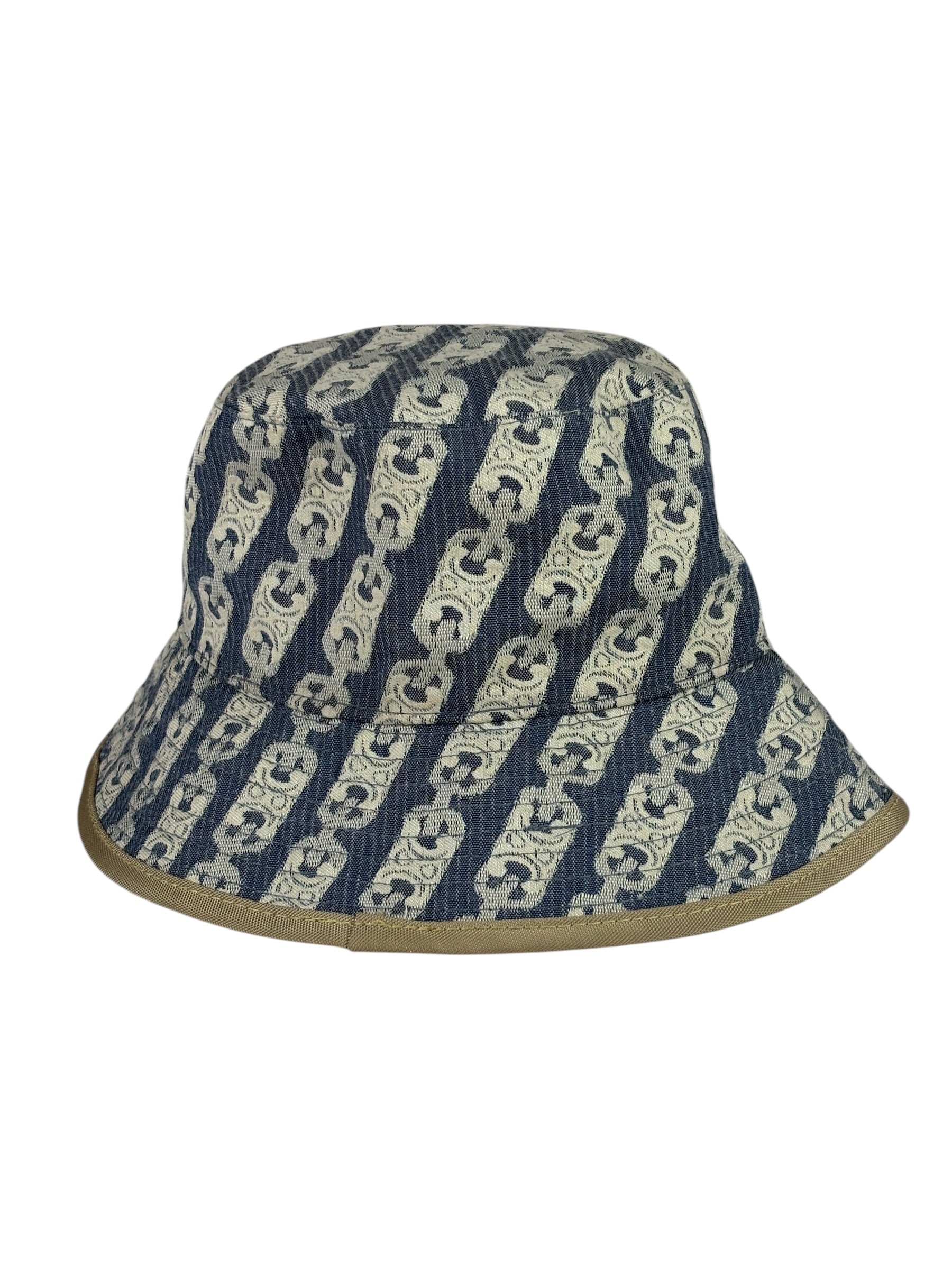 Celine Paris Blue Denim Bucket Hat