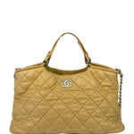 Chanel Beige Iridescent Quilted Leather 2Way Sea Hit Tote 2012