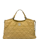 Chanel Beige Iridescent Quilted Leather 2Way Sea Hit Tote 2012