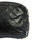 Chanel Vintage Black Quilted Lambskin Camera Bag 1986
