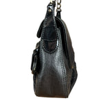 Fendi Black Patent Buckle Leather Shoulder Bag