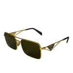 Prada Black/Gold PR A52S Rectangular Sunglasses