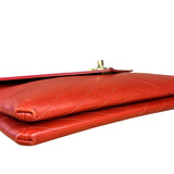 Chanel Chevron Quilted Envelope Clutch