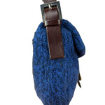 Fendi Vintage Blue Cashmere Baguette