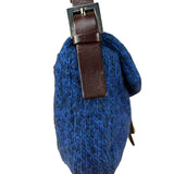 Fendi Vintage Blue Cashmere Baguette
