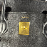 Hermes Black Togo Leather Birkin 40 Handbag Gold 1998