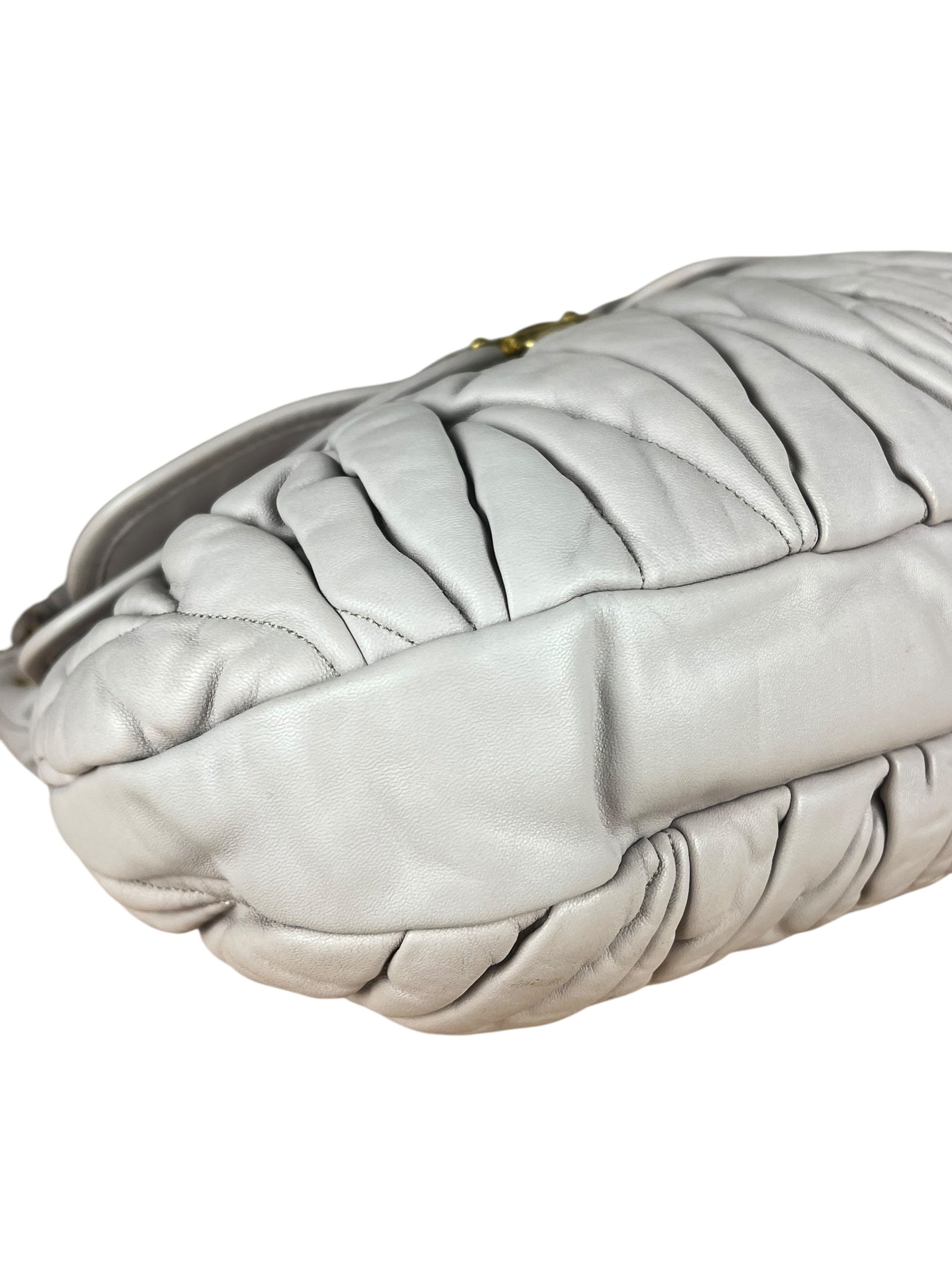 Miu Miu Lilac Nappa Leather Shoulder Bag