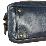 Chanel Blue Aged Quilted 2.55 Leather Chain Tote 2011