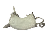 Balenciaga White Lambskin Le Cagole Shoulder Bag