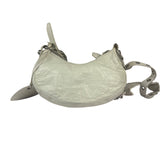 Balenciaga White Lambskin Le Cagole Shoulder Bag