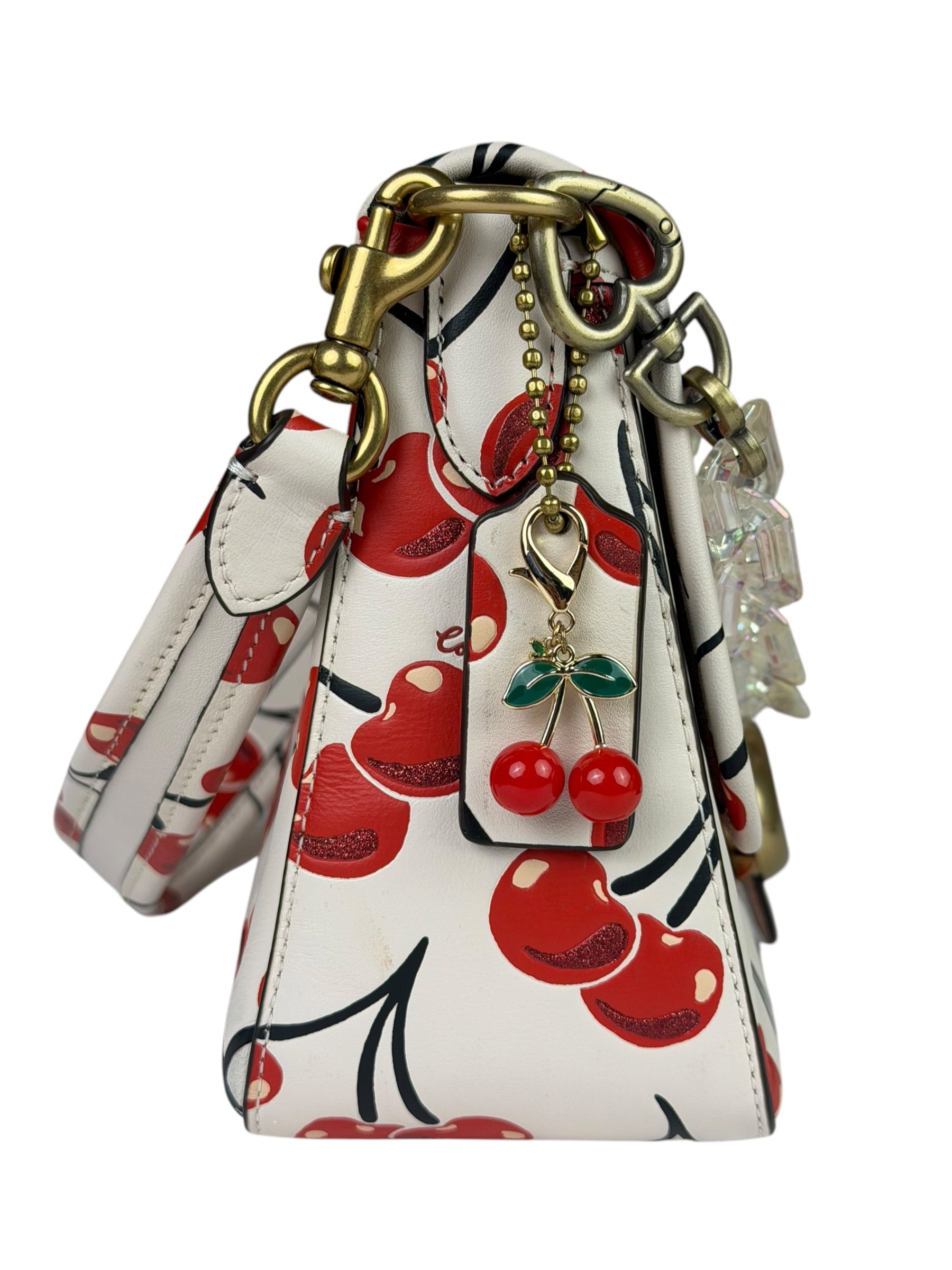 Coach Soft Tabby Shoulder Bag With Cherry Print