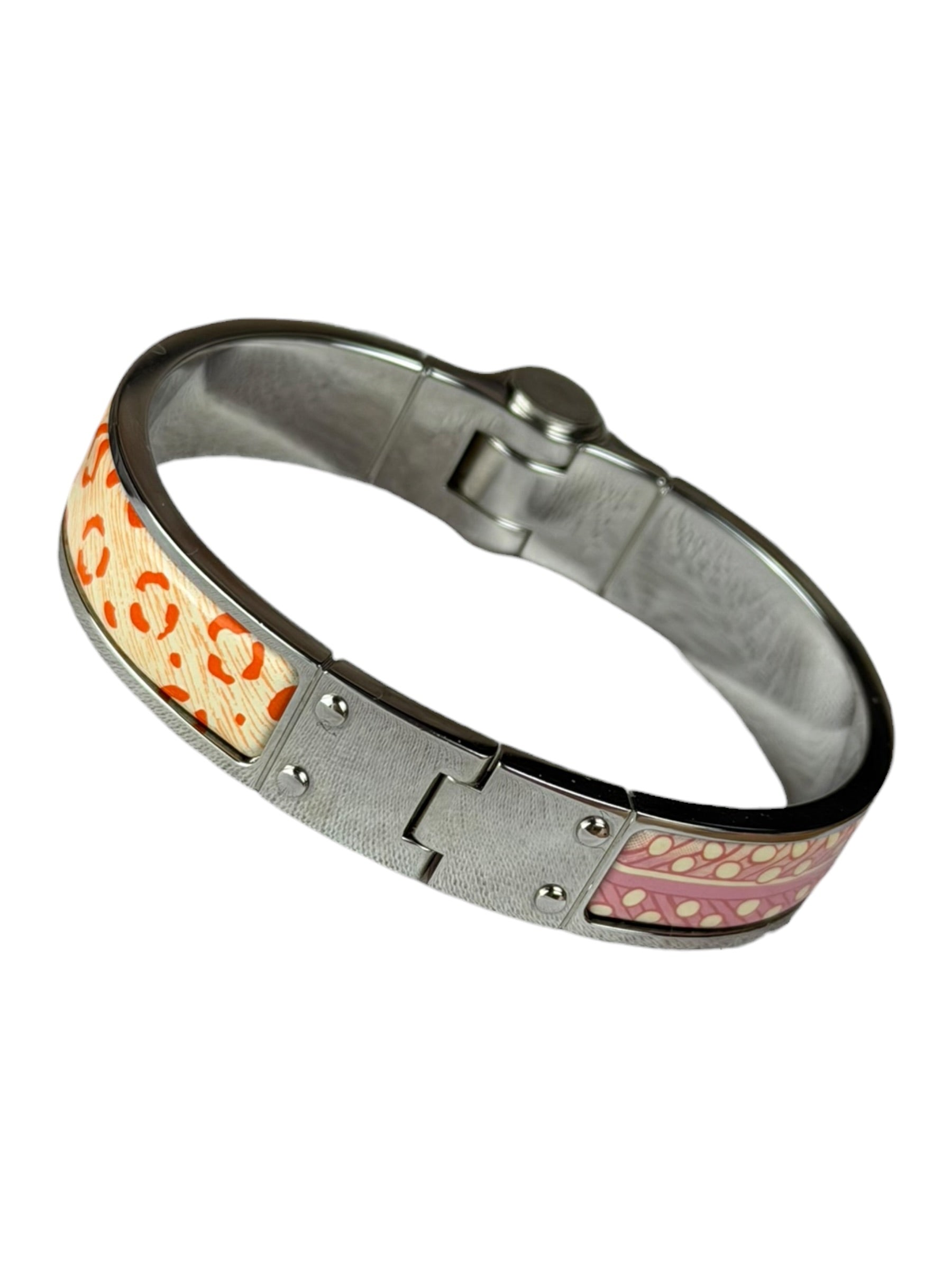 Hermes Charniere Enamel Hinged Bracelet/Cuff
