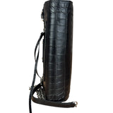 Balenciaga Black Croc Embossed Le City Clutch