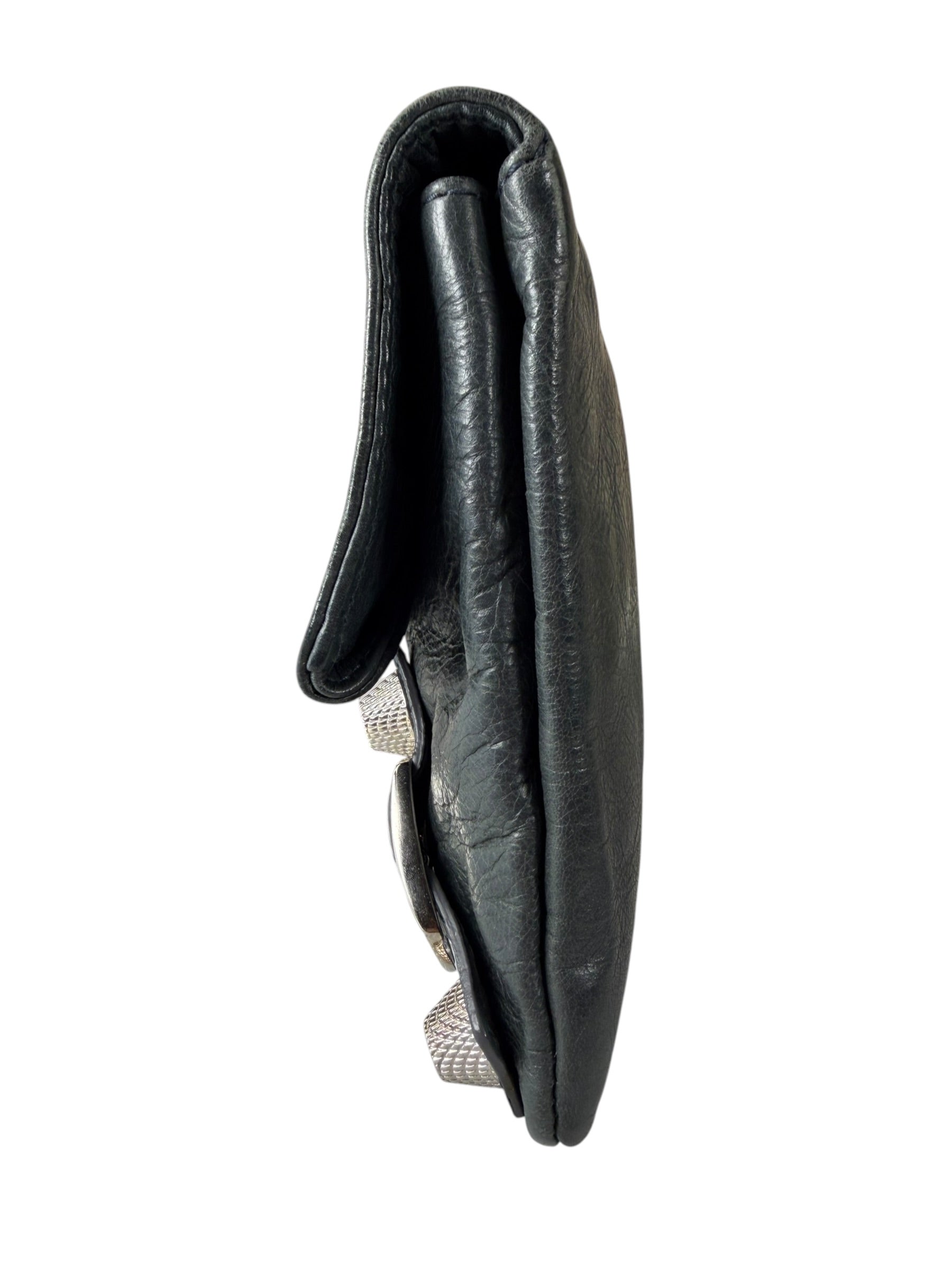 Balenciaga Grey Lambskin Giant Envelope Clutch