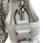 Chanel White Quilted Leather Small Gabrielle Hobo Bag 2019